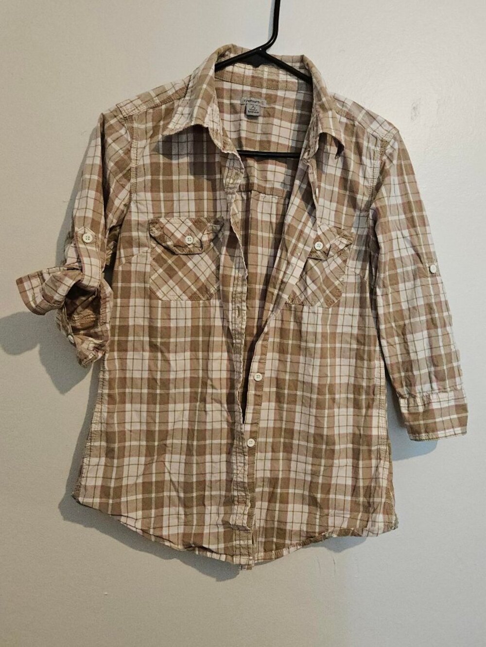 Pink & Brown Carhartt Flannel Y2K Size Small